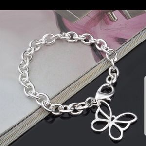 Sterling silver butterfly bracelet